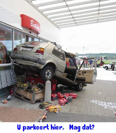 Altijd voor de deur parkeren. Mag dat?